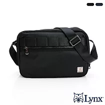 Lynx ─ 美國山貓菁英男士多層收納橫式側背包 ─ 共二色 黑色