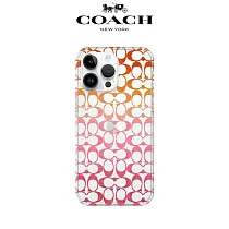 【COACH】iPhone 14系列 精品手機殼 粉紅經典大C iPhone 14 Pro