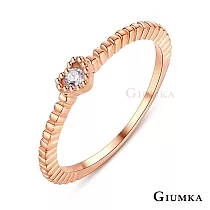 GIUMKA戒指尾戒知心女戒精鍍正白K玫瑰金新春開運戒質感飾品推薦MR21025 4 玫金色美國圍4號