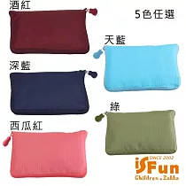【iSFun】防水素面*環保摺疊輕便購物袋 西瓜紅
