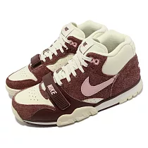 Nike 休閒鞋 Air Trainer 1 男女鞋 米白 可可棕 經典 中筒 復古 情人節 DM0522─201