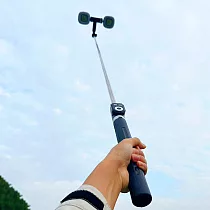 OMIA 可拆式美顏補光手機自拍架(170cm) 含2顆補光燈 ─ 黑色