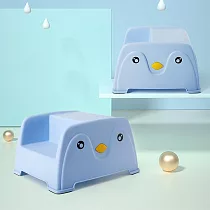 【美好家 Mehome】企鵝造型 兒童防滑椅凳 藍色