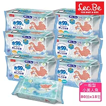 日本LEC 迪士尼純水99%濕紙巾箱購─小美人魚80抽X18包入