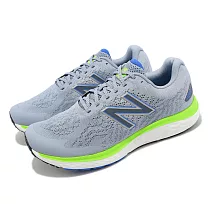 New Balance 慢跑鞋 680 V7 4E 男鞋 灰 螢光綠 超寬楦 NB 紐巴倫 M680GG7─4E