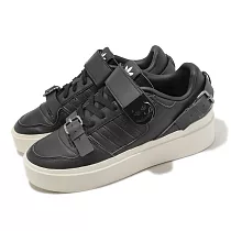 adidas 休閒鞋 Forum Bonega W 女鞋 黑 白 厚底 增高 扣帶 皮革 愛迪達 GX4423