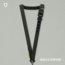 犀牛盾 機能快扣背帶手機掛繩組合(手機掛繩+掛繩夾片)─ 黑