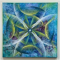 【玲廊滿藝】廖鎵玉─舞動心之境60x60cm