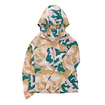 ADISI 女輕肌感彈透印花抗風撥水連帽外套AJ2391055 (S─2XL)|輕薄透氣 輕抗風 輕撥水 彈性 快乾 機能外套 2XL 迷彩老鷹粉藍