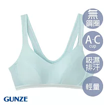 【日本GUNZE】吸汗除臭無鋼圈休閒內衣─(MB3355─SKY) L 藍