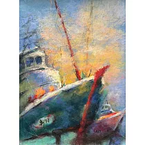 【玲廊滿藝】施惠敏─豐月61x45.5cm