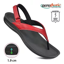 【福利品 Aerothotic】AURA 高足弓 人字平底涼鞋 女 US8 紅色