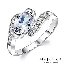 Majalica純銀戒指925純銀女戒 擁抱愛情 PR6005 8 美國圍8號