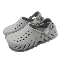 Crocs 涼拖鞋 Echo Clog 男鞋 女鞋 灰 大氣灰 波波克駱格 卡駱馳 2079371FT