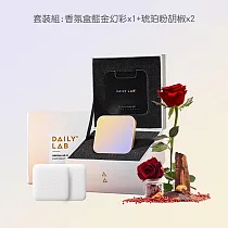 Daily Lab 特斯拉 Tesla 車用流光玻璃系列車載香氛盒DLCX5010含香氛膠囊(套裝組) 藍金幻彩─琥珀粉胡椒