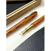 3952老山羊─那魯灣 黃花梨木 高清高亮版 原銅 雙色書法鋼尖鋼筆