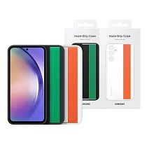SAMSUNG Galaxy A54 5G 原廠邊框保護殼 (附指環帶) EF─XA546C 黑糖玻玻