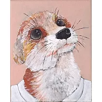 【玲廊滿藝】程宇鎂─小狐狸不吃麵包17.5x13.5cm