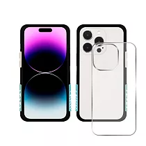 Telephant太樂芬 iPhone 14 Pro EPI 水波紋抗污防摔手機殼 黑說不青