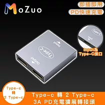 【魔宙】Type─c 轉 2 Type─c 3A PD充電擴展轉接頭