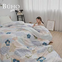 《BUHO》台灣製LYOCELL萊賽爾 單人床包+雙人兩用被套三件組 《花柄浪祭》
