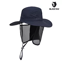 【BLACKYAK】SAHARA防曬圓盤帽 M 海軍藍─58cm