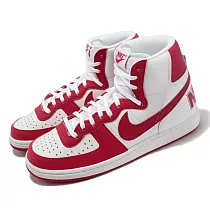 Nike 休閒鞋 Terminator High 男鞋 白 紅 高筒 復古 皮革 經典 復刻 運動鞋 FJ4454─100