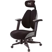 GXG 雙軸枕 DUO KING 記憶棉工學椅(電競腳/2D手遊休閒扶手) TW─3608 KGA2JM