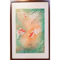 【玲廊滿藝】官瑛─金魚74x46cm