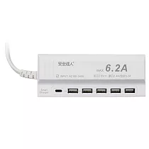 【安全達人】6孔 6.2A USB電源供應器 UB─06U