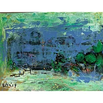 【玲廊滿藝】黃慧鶯─拼貼十：遊走在清明與渾沌之間19.5x14cm