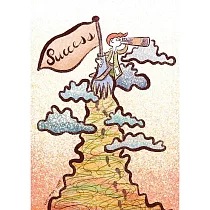 【玲廊滿藝】Kiwi Blue Moon─Success (成功)29.7x21cm