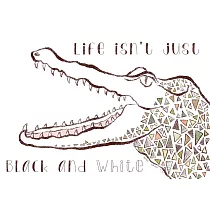 【玲廊滿藝】Kiwi Blue Moon─Life isn’t just black and white (人生不僅只是黑白的)21x29.7cm