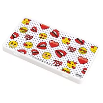 【Emoji】隨身口罩收納盒 黃臉微笑 表情 表情符號 收納盒 飾品收納 (18.4*10.4*1.5cm) 愛意滿分