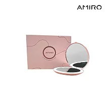 【AMIRO】LED燈 隨身化妝鏡 粉色
