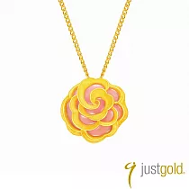 【Just Gold 鎮金店】山茶小曲 黃金吊墜(不含鍊)