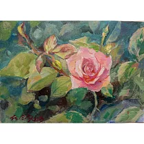 【玲廊滿藝】胡令豪─玫瑰花21x29.5cm