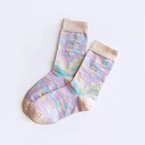 蕨織緹花中筒襪 東洋山蘇花