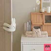 JIAGO 羊羔絨兒童防夾手門擋 小兔款