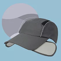 【OKPOLO】擴展帽沿造型帽(透氣舒適) 鐵灰