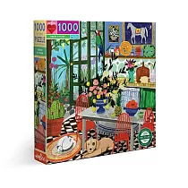 eeBoo 1000片拼圖 ─ 綠色廚房 ( Green Kitchen 1000 Piece Puzzle )