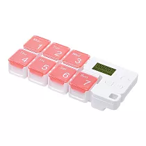 小樹屋─週計算鬧鐘提醒7天型電子藥盒 紅色