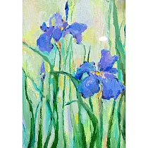 【玲廊滿藝】李喬煒─夏日鳶尾花17.5x25.5cm