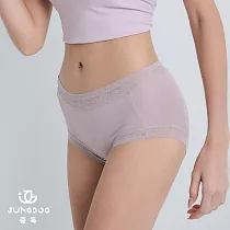 JUNGDOG 中腰 棉柔蠶絲內褲 XL 藕荷紫