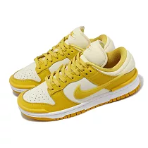 Nike 休閒鞋 Wmns Dunk Low Twist 女鞋 白 檸檬黃 低筒 經典 DZ2794─100