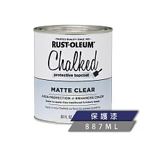 美國 RUST OLEUM 樂立恩 CHALKED 巧克塗料(30 fl.oz 大桶裝/極消光/保護漆)