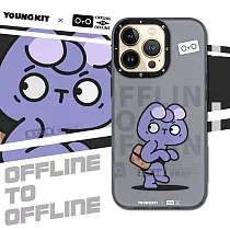 YOUNGKIT原創潮流 iPhone 13 Pro 6.1吋 兔紫系列 霧感透色防摔手機殼 社恐兔