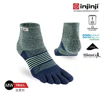 【injinji】女 Trail野跑避震吸排五趾短襪 M─L 星夜藍