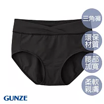 【日本GUNZE】天絲莫代爾無痕小褲(SA1070─BLK) M 黑色