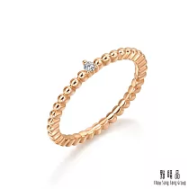 【點睛品】Daily Luxe 閃耀圓珠 18K玫瑰金戒指/尾戒 4 18K玫瑰金